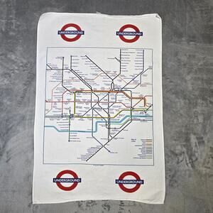 Brittish Tea Towel Underground London England Collectable